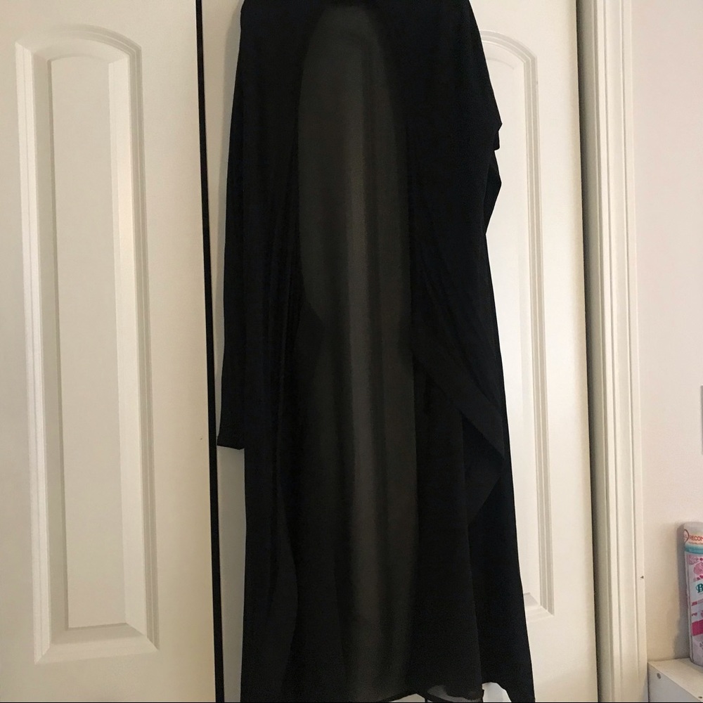 black cardigan